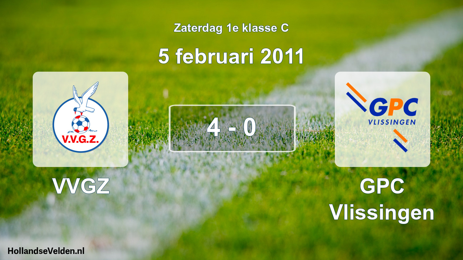 Total number of matches played: VVGZ - GPC Vlissingen 4 - 0 (5 February 2011)