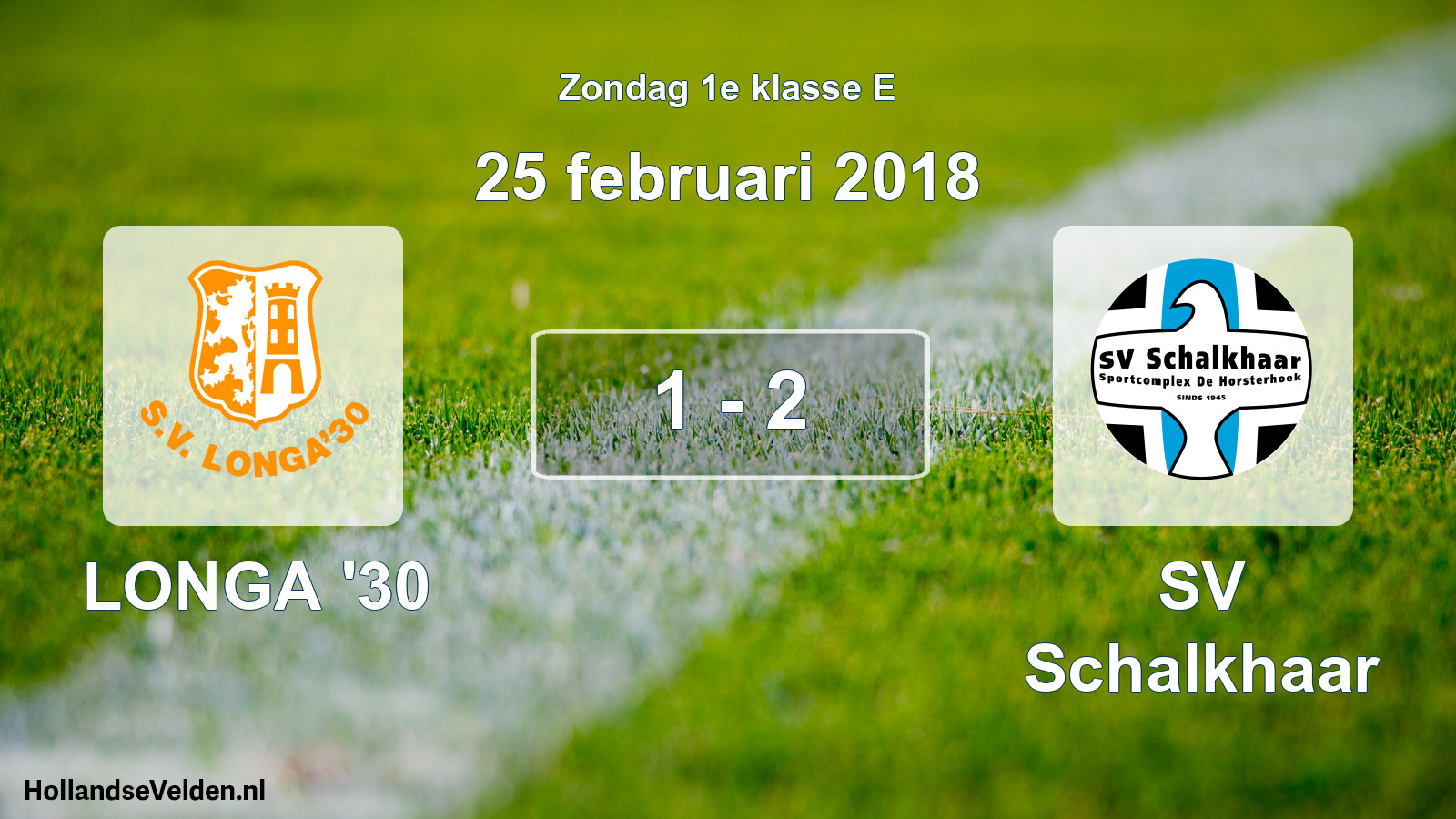 Total number of matches played: LONGA '30 - SV Schalkhaar 1 - 2 (25 February 2018)