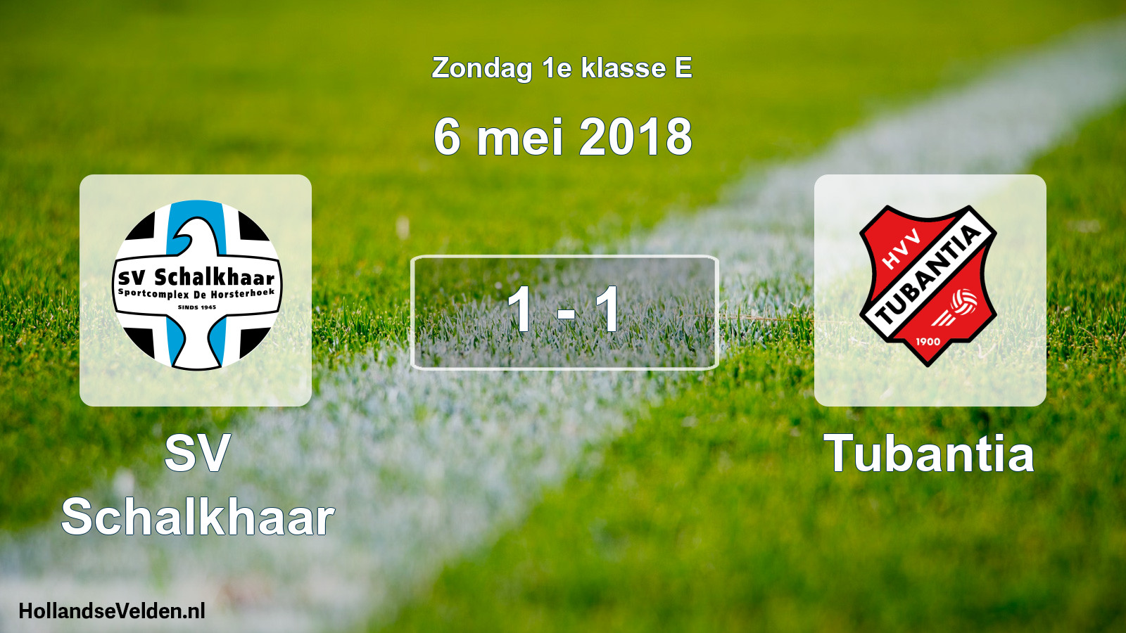 Total number of matches played: SV Schalkhaar - Tubantia 1 - 1 (6 May 2018)