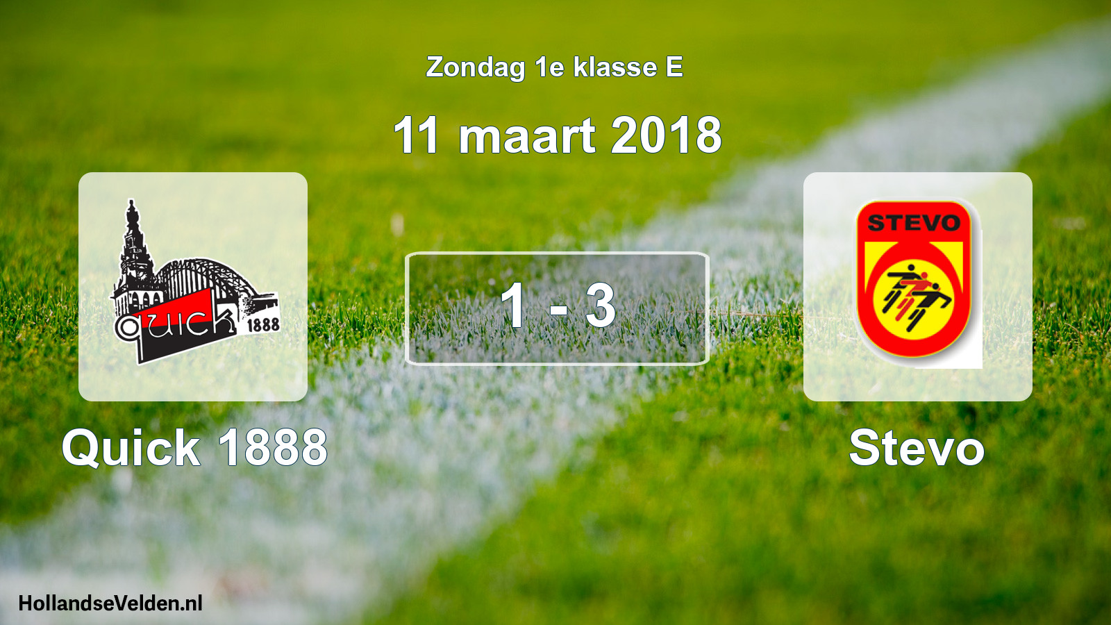 Total number of matches played: Quick 1888 - Stevo 1 - 3 (11 March 2018)