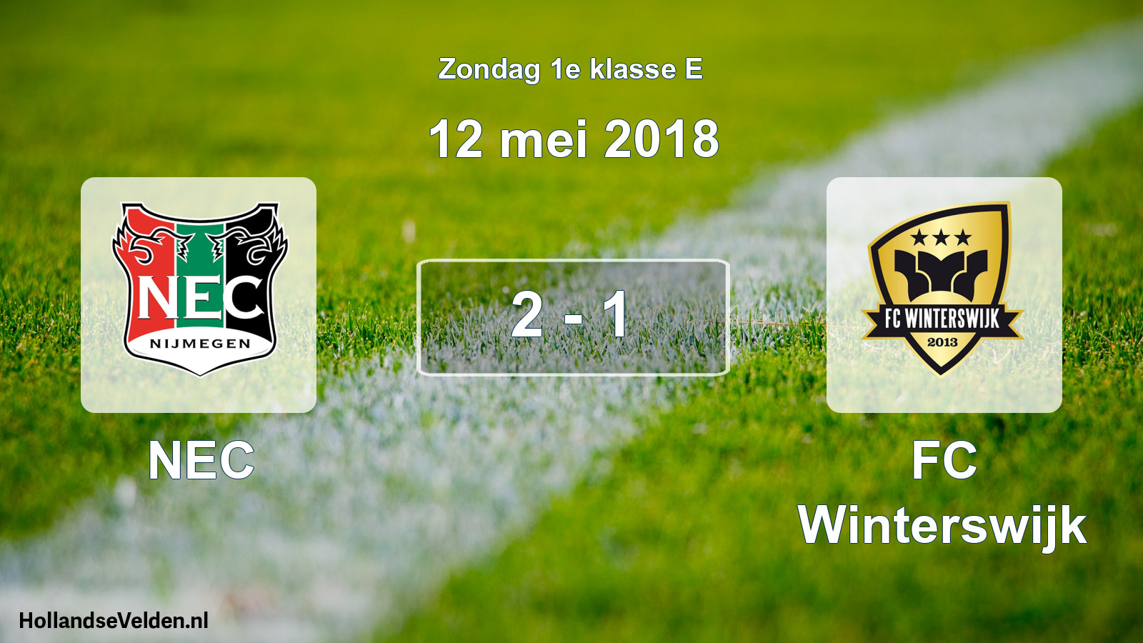 Total number of matches played: NEC - FC Winterswijk 2 - 1 (12 May 2018)