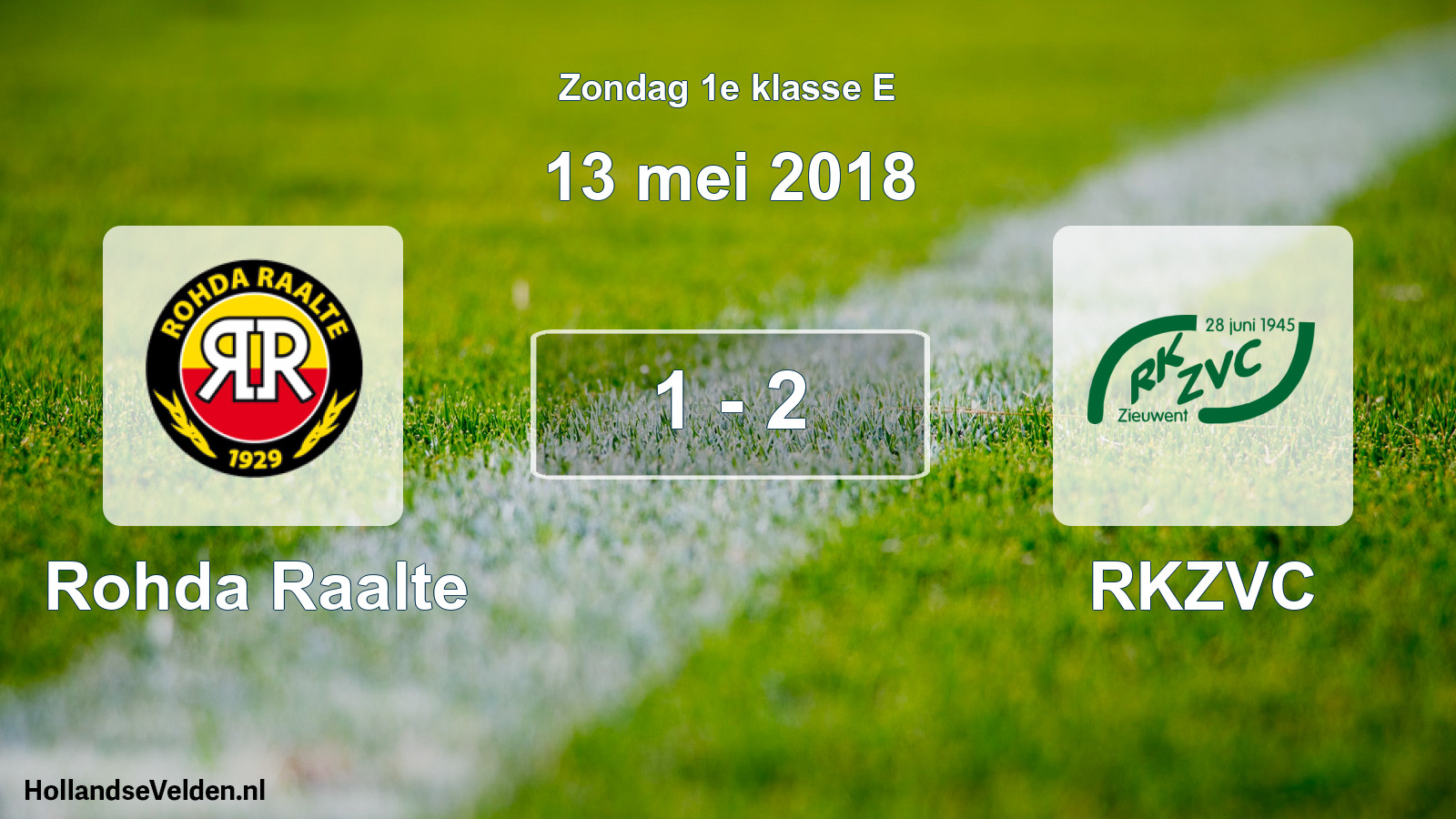 Total number of matches played: Rohda Raalte - RKZVC 1 - 2 (13 May 2018)