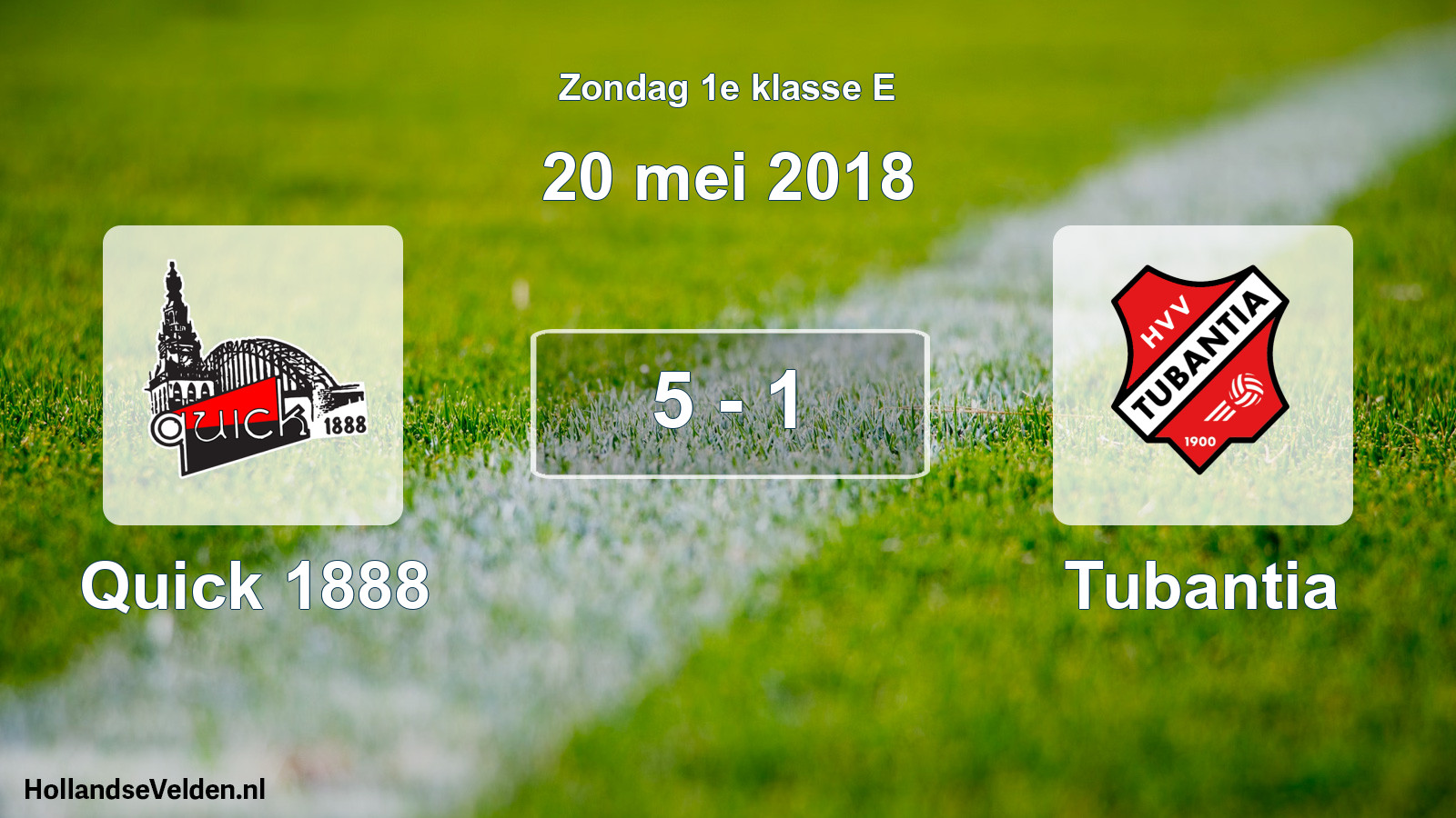 Total number of matches played: Quick 1888 - Tubantia 5 - 1 (20 May 2018)