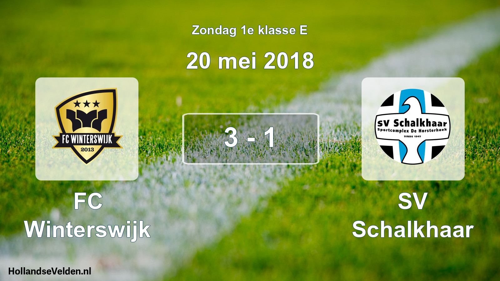Total number of matches played: FC Winterswijk - SV Schalkhaar 3 - 1 (20 May 2018)