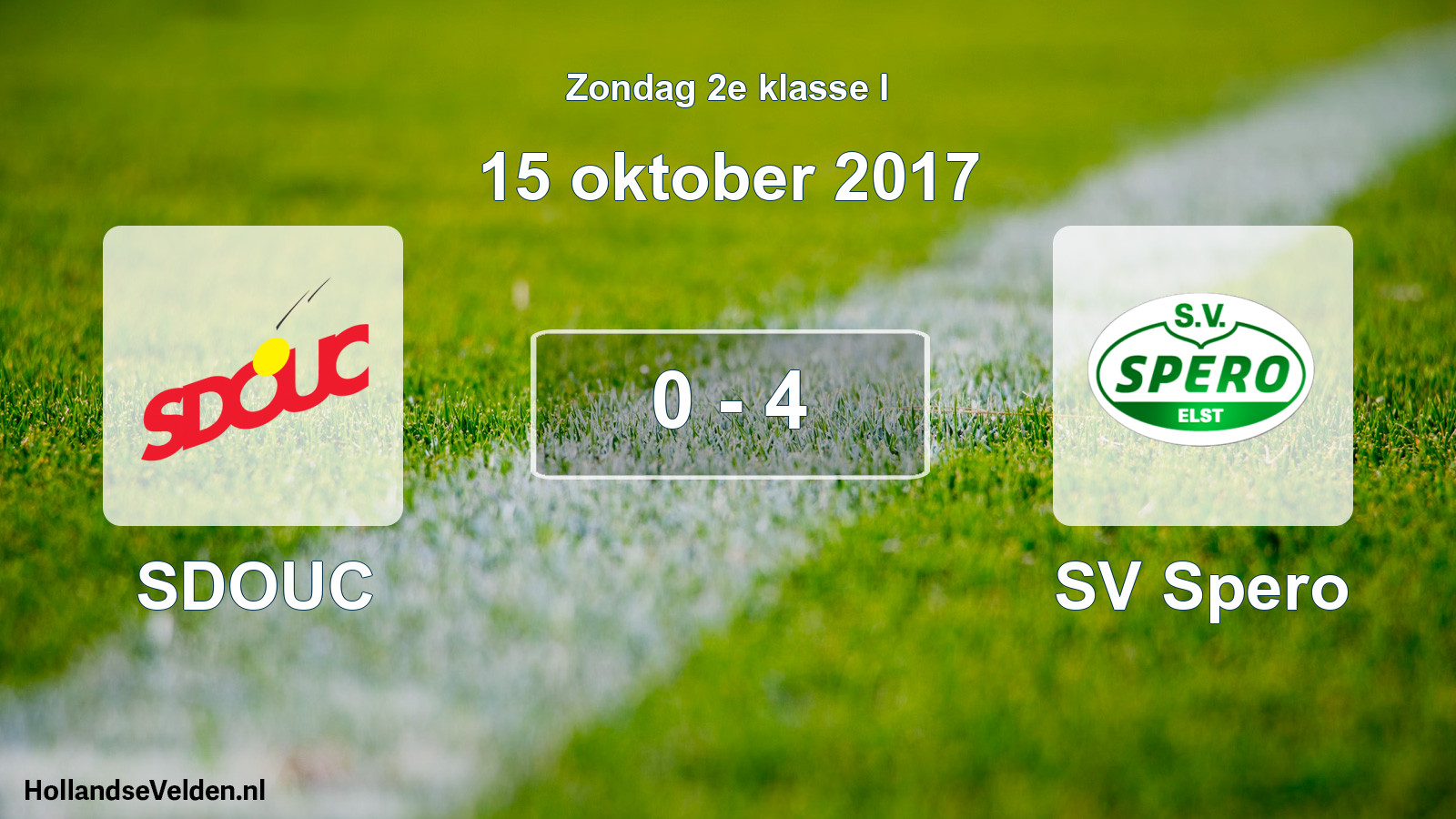 Total number of matches played: SDOUC - SV Spero 0 - 4 (15 October 2017)