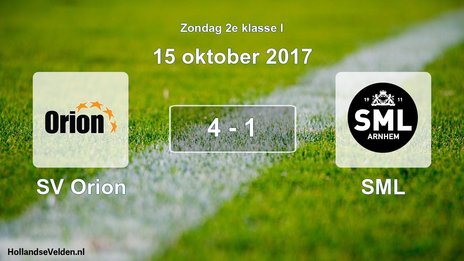 Total number of matches played: SV Orion - SML 4 - 1 (15 October 2017)