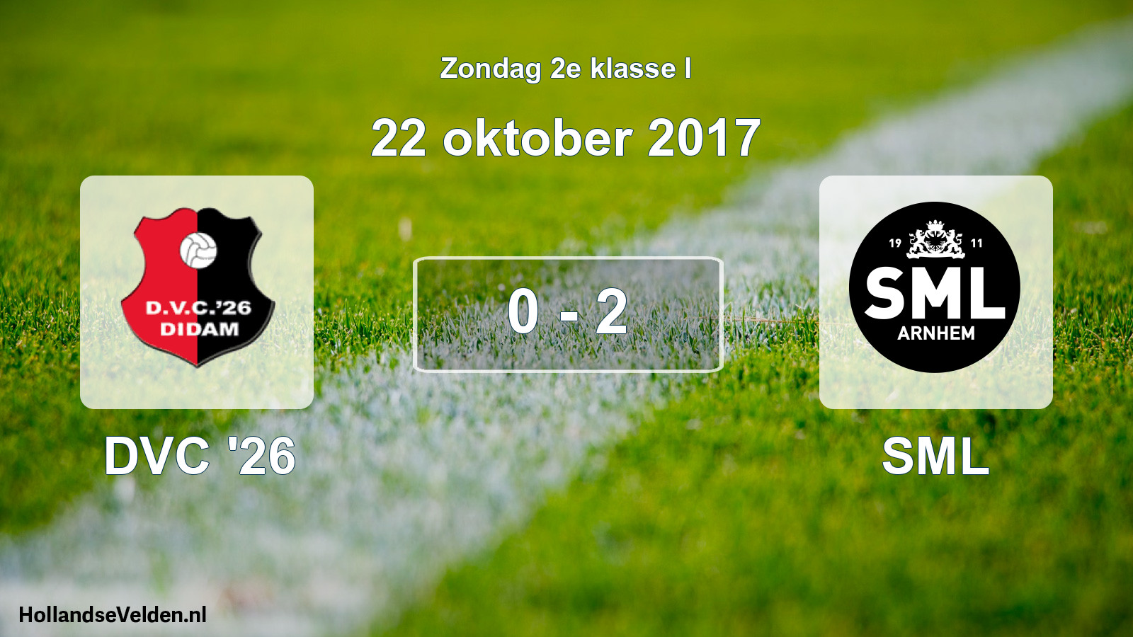 Total number of matches played: DVC '26 - SML 0 - 2 (22 October 2017)