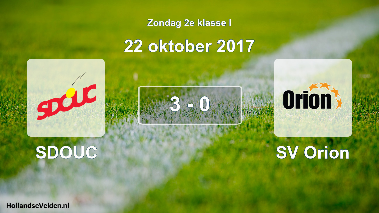 Total number of matches played: SDOUC - SV Orion 3 - 0 (22 October 2017)