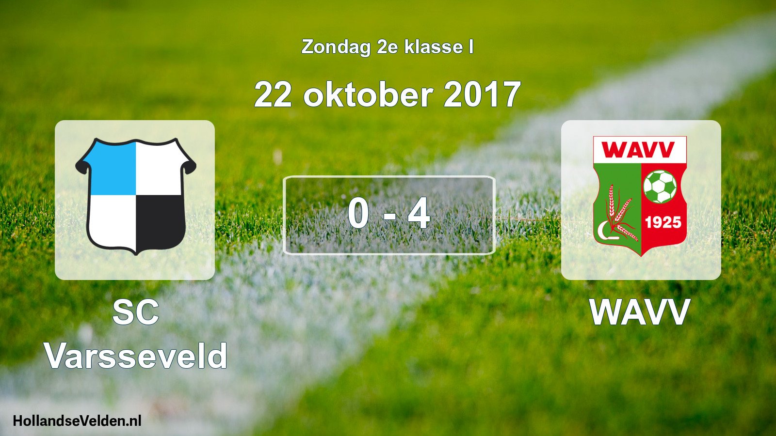 Total number of matches played: SC Varsseveld - WAVV 0 - 4 (22 October 2017)