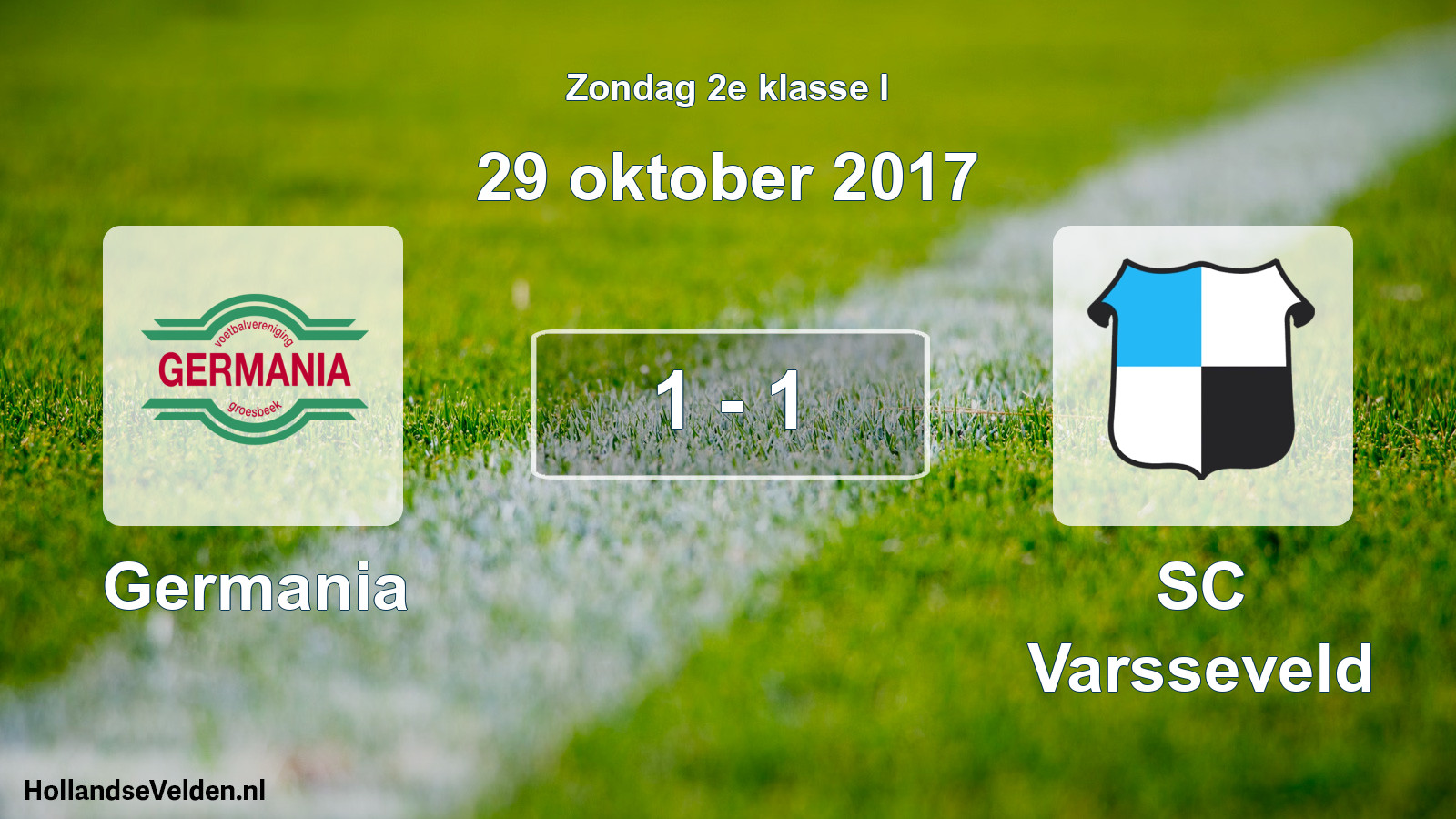 Total number of matches played: Germania - SC Varsseveld 1 - 1 (29 October 2017)