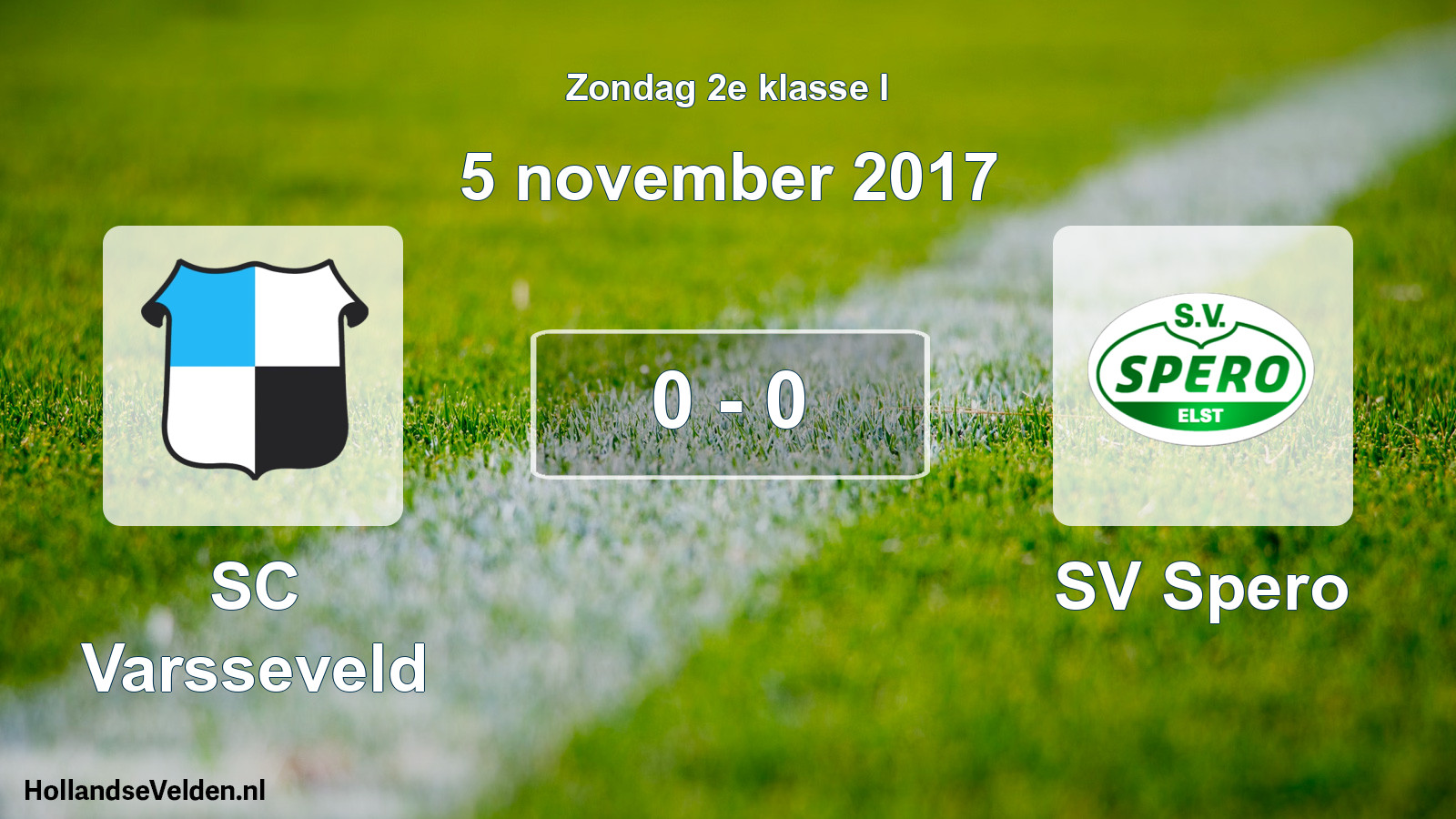Total number of matches played: SC Varsseveld - SV Spero 0 - 0 (5 November 2017)
