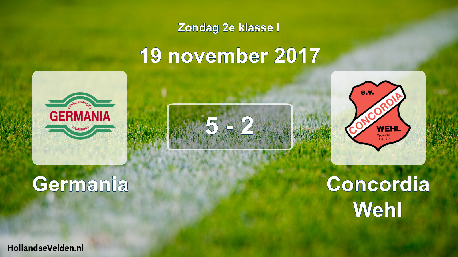Total number of matches played: Germania - Concordia Wehl 5 - 2 (19 November 2017)