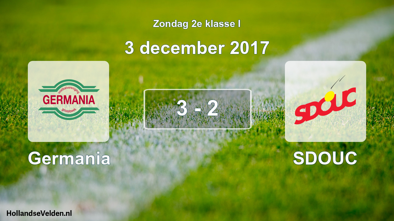 Total number of matches played: Germania - SDOUC 3 - 2 (3 December 2017)