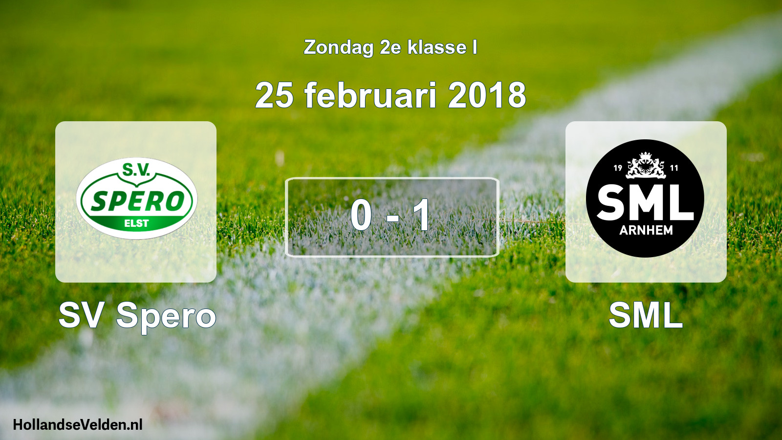 Total number of matches played: SV Spero - SML 0 - 1 (25 February 2018)