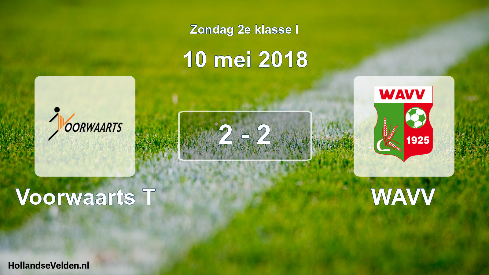 Total number of matches played: Voorwaarts T - WAVV 2 - 2 (10 May 2018)