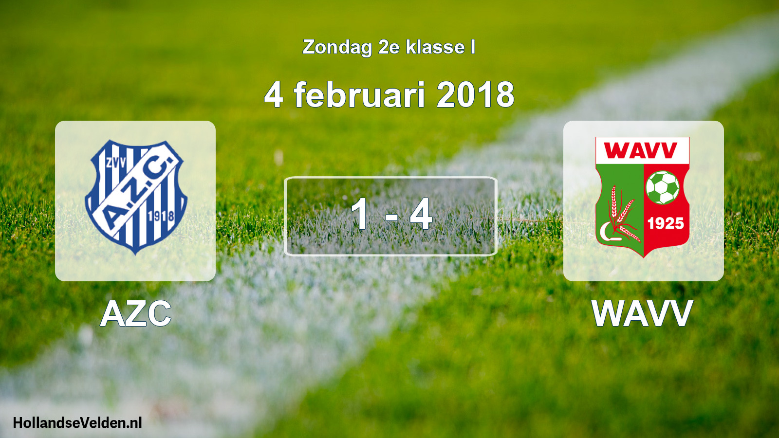 Total number of matches played: AZC - WAVV 1 - 4 (4 February 2018)
