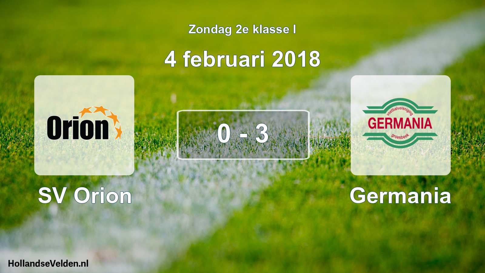 Total number of matches played: SV Orion - Germania 0 - 3 (4 February 2018)