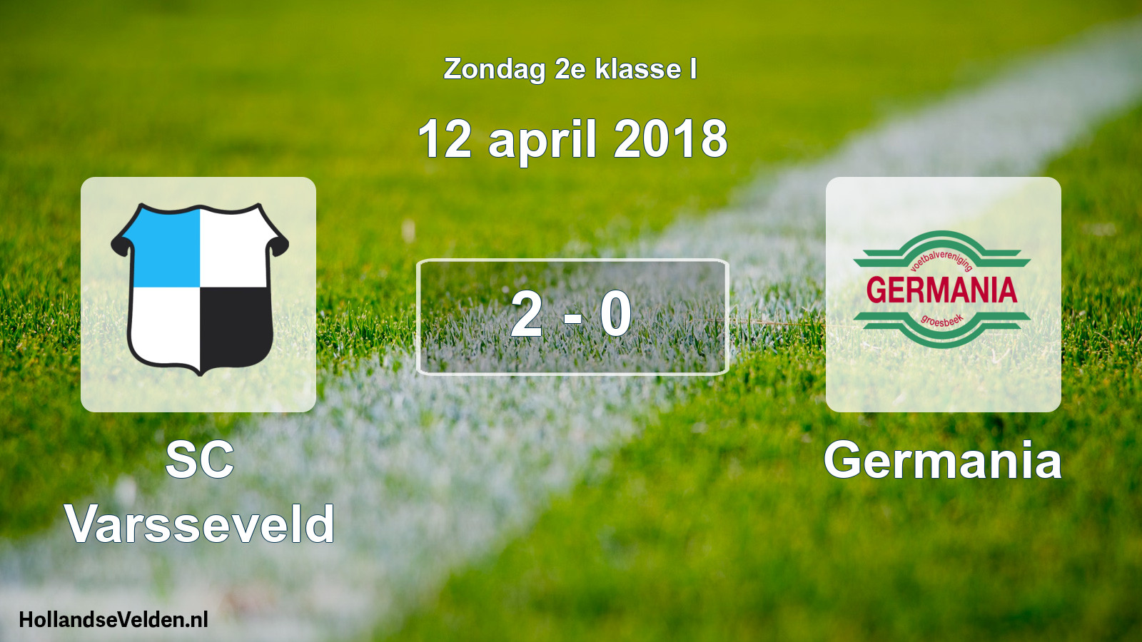 Total number of matches played: SC Varsseveld - Germania 2 - 0 (12 April 2018)