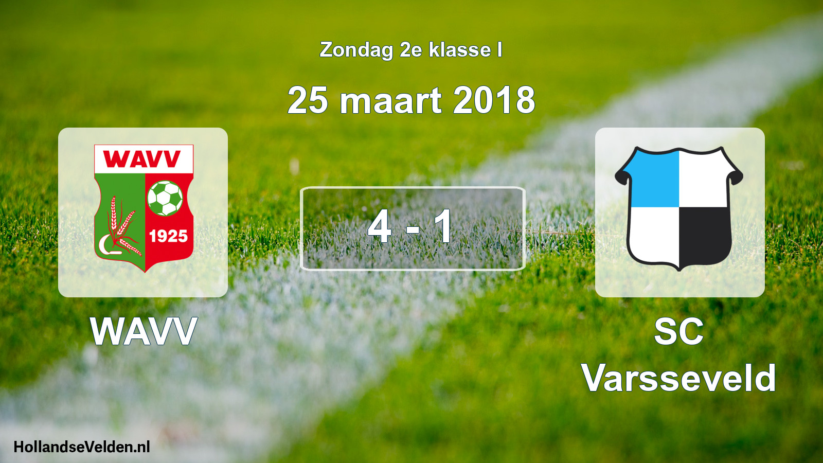 Total number of matches played: WAVV - SC Varsseveld 4 - 1 (25 March 2018)