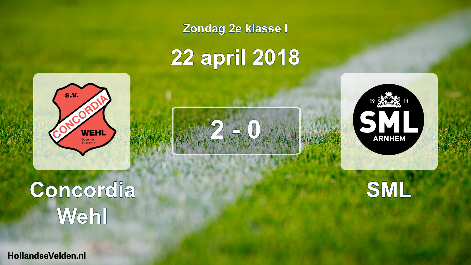 Total number of matches played: Concordia Wehl - SML 2 - 0 (22 April 2018)
