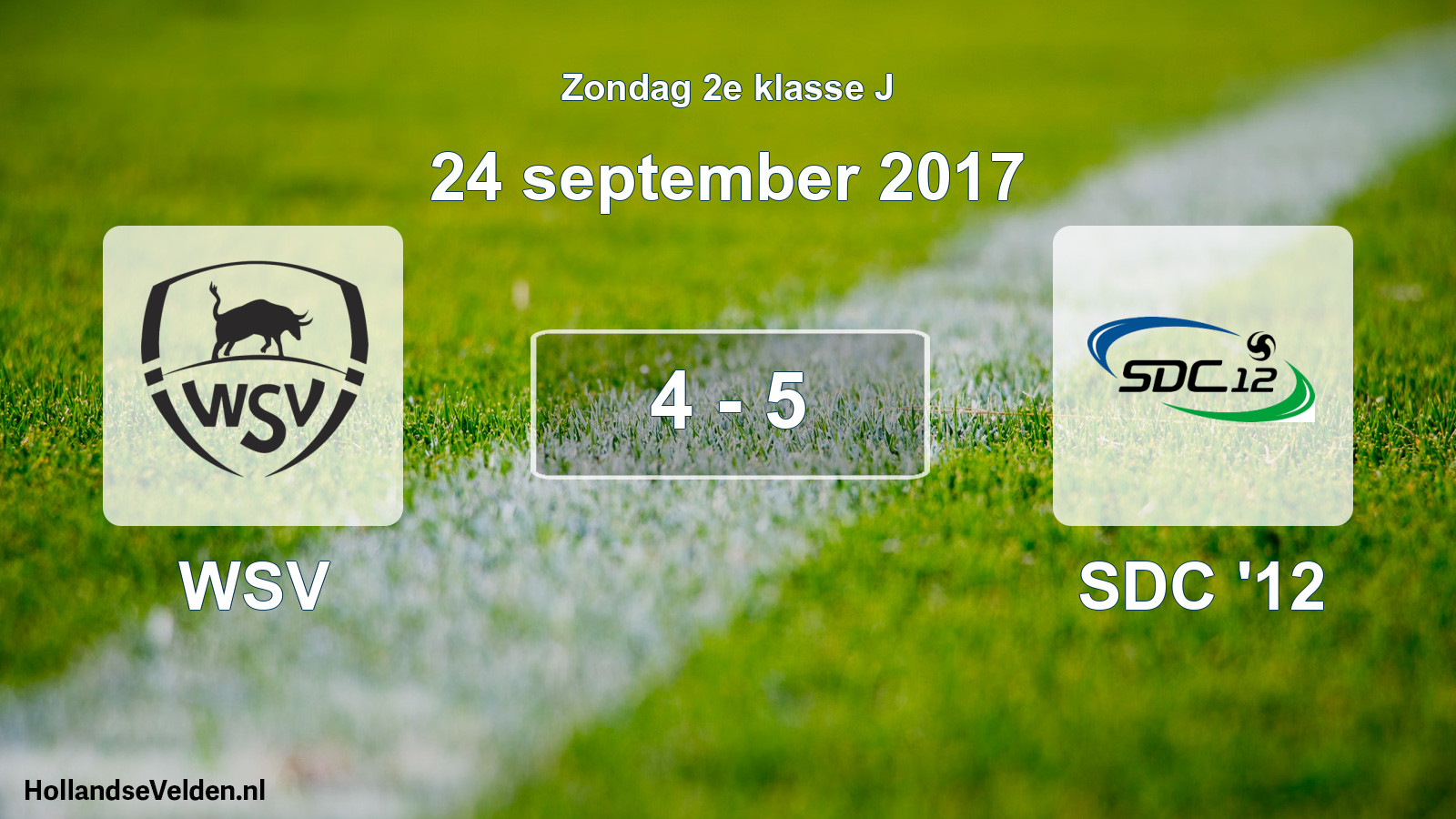 Total number of matches played: WSV - SDC '12 4 - 5 (24 September 2017)