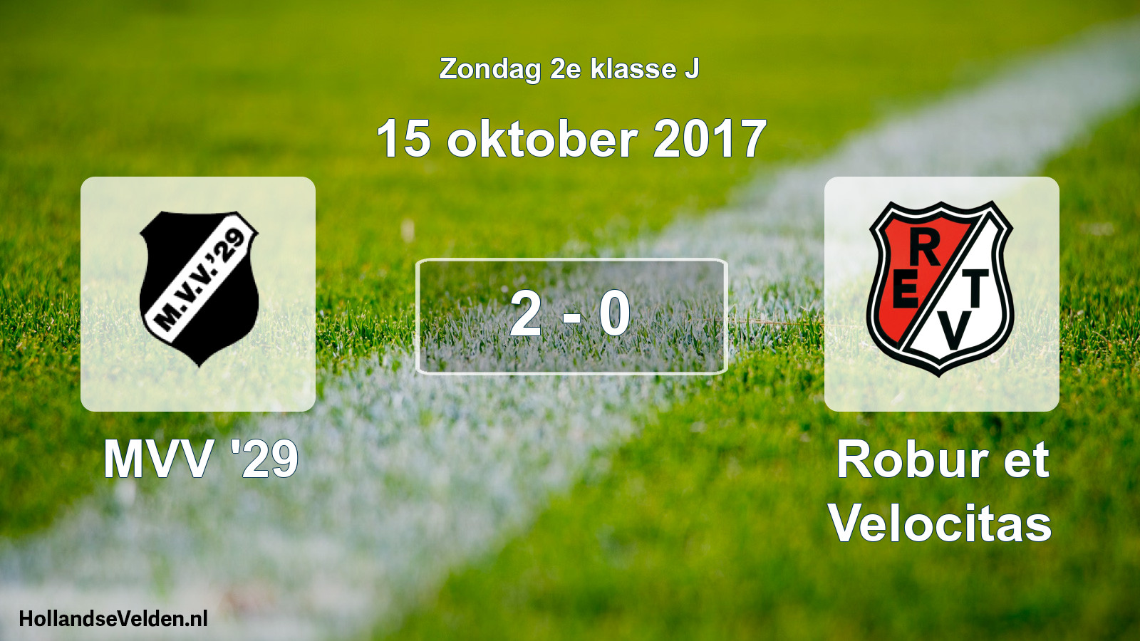Total number of matches played: MVV '29 - Robur et Velocitas 2 - 0 (15 October 2017)
