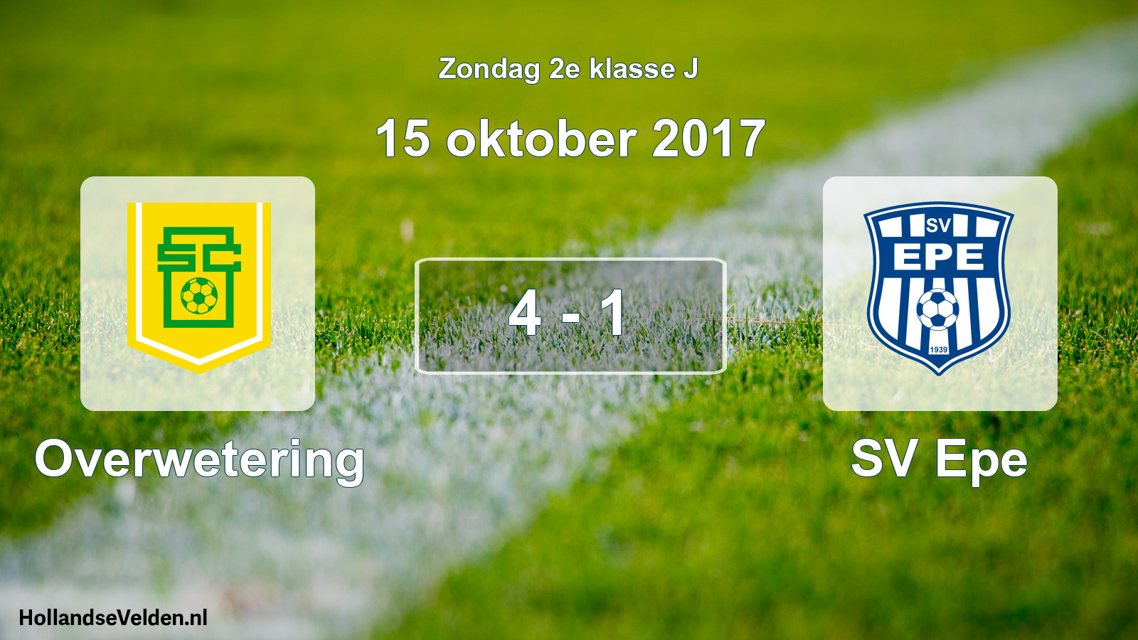 Total number of matches played: Overwetering - SV Epe 4 - 1 (15 October 2017)