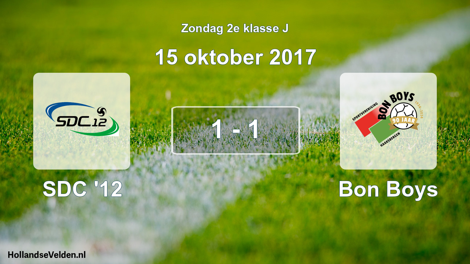 Total number of matches played: SDC '12 - Bon Boys 1 - 1 (15 October 2017)