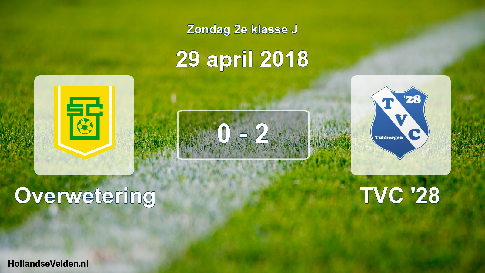 Total number of matches played: Overwetering - TVC '28 0 - 2 (29 April 2018)