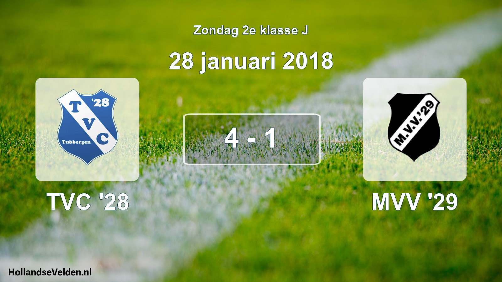 Total number of matches played: TVC '28 - MVV '29 4 - 1 (28 January 2018)
