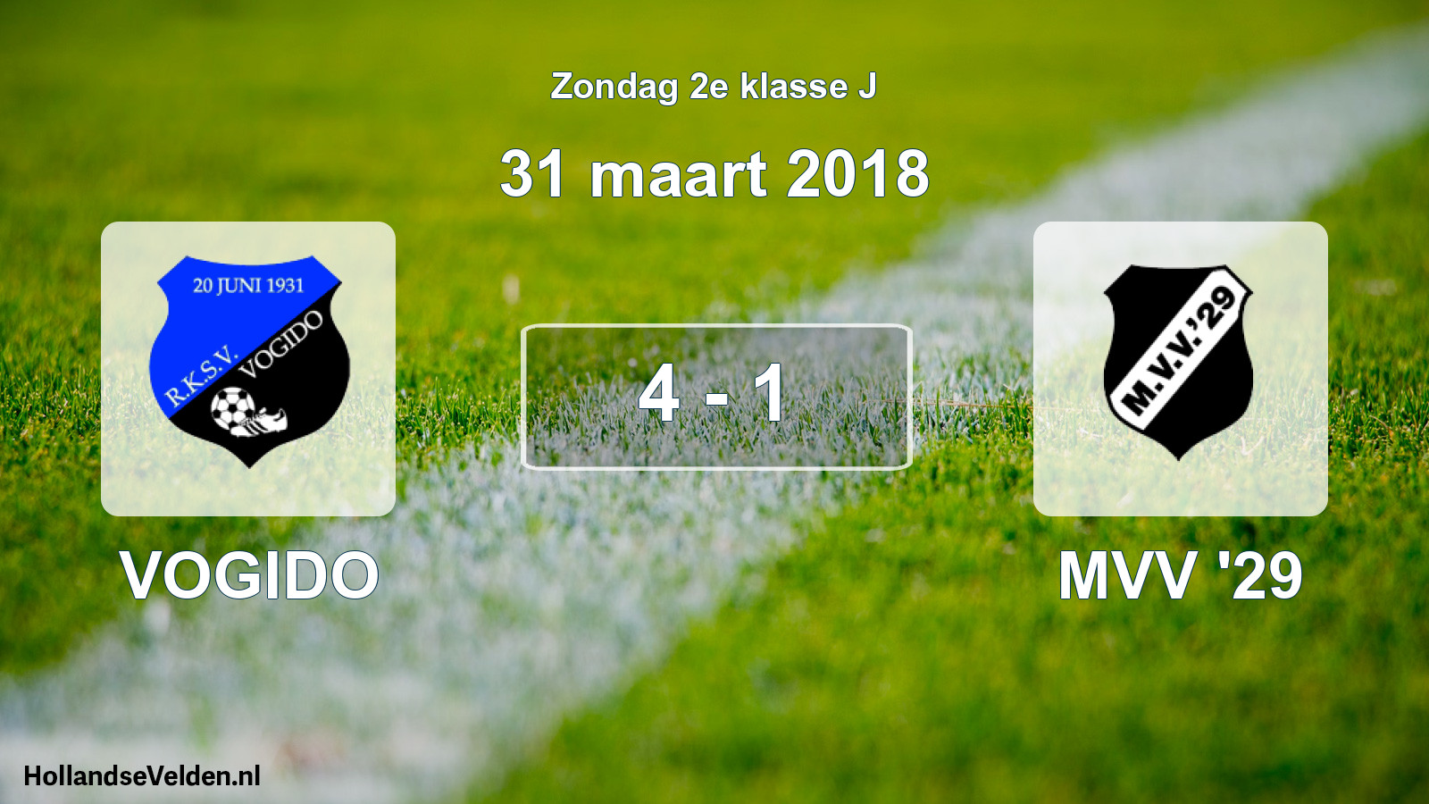Total number of matches played: VOGIDO - MVV '29 4 - 1 (31 March 2018)