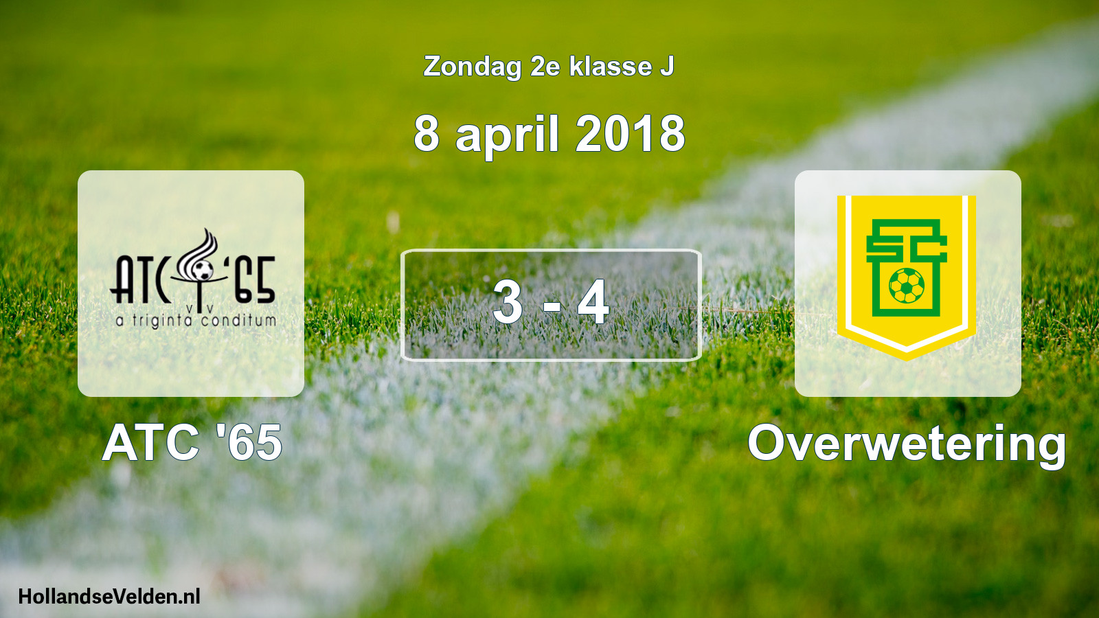 Total number of matches played: ATC '65 - Overwetering 3 - 4 (8 April 2018)