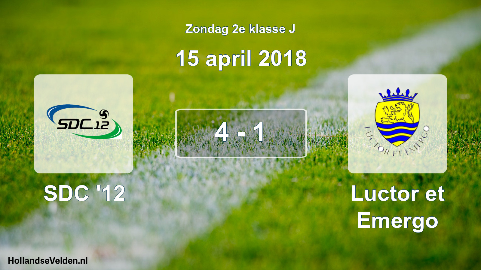 Total number of matches played: SDC '12 - Luctor et Emergo 4 - 1 (15 April 2018)