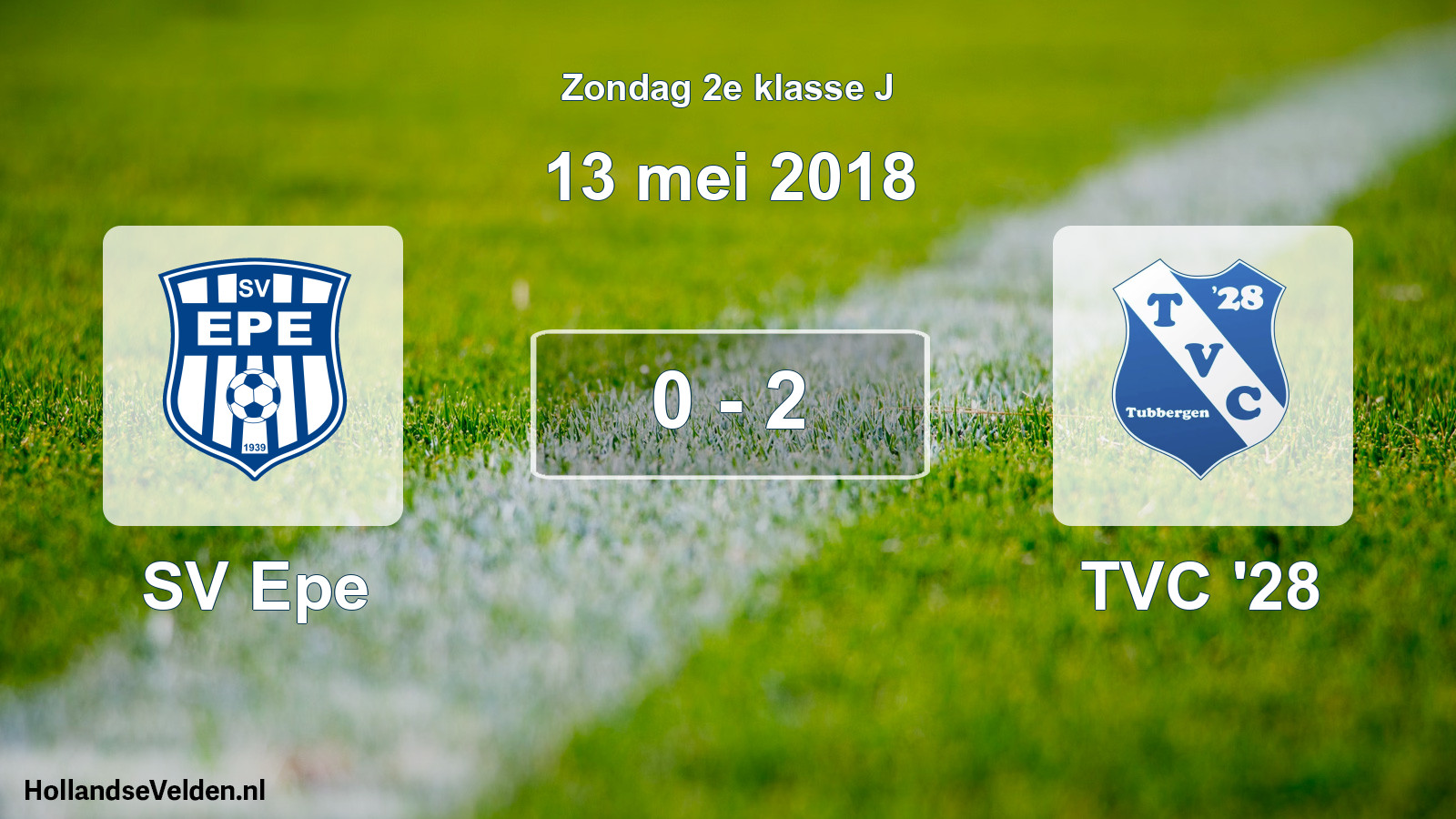 Total number of matches played: SV Epe - TVC '28 0 - 2 (13 May 2018)
