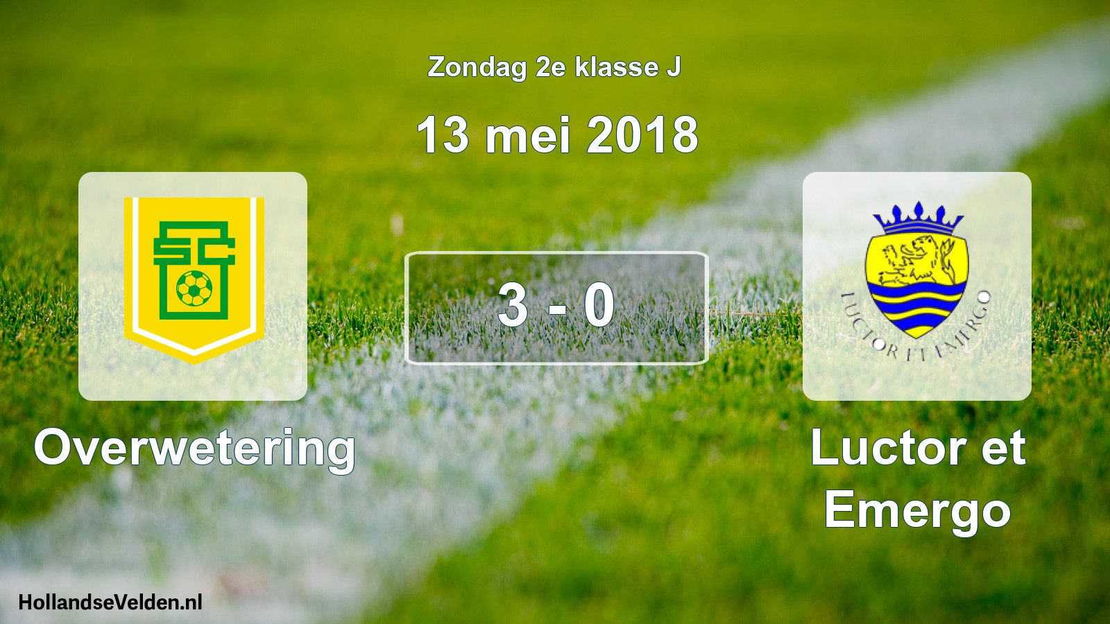 Total number of matches played: Overwetering - Luctor et Emergo 3 - 0 (13 May 2018)