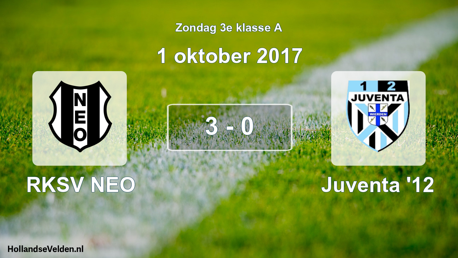 Total number of matches played: RKSV NEO - Juventa '12 3 - 0 (1 October 2017)