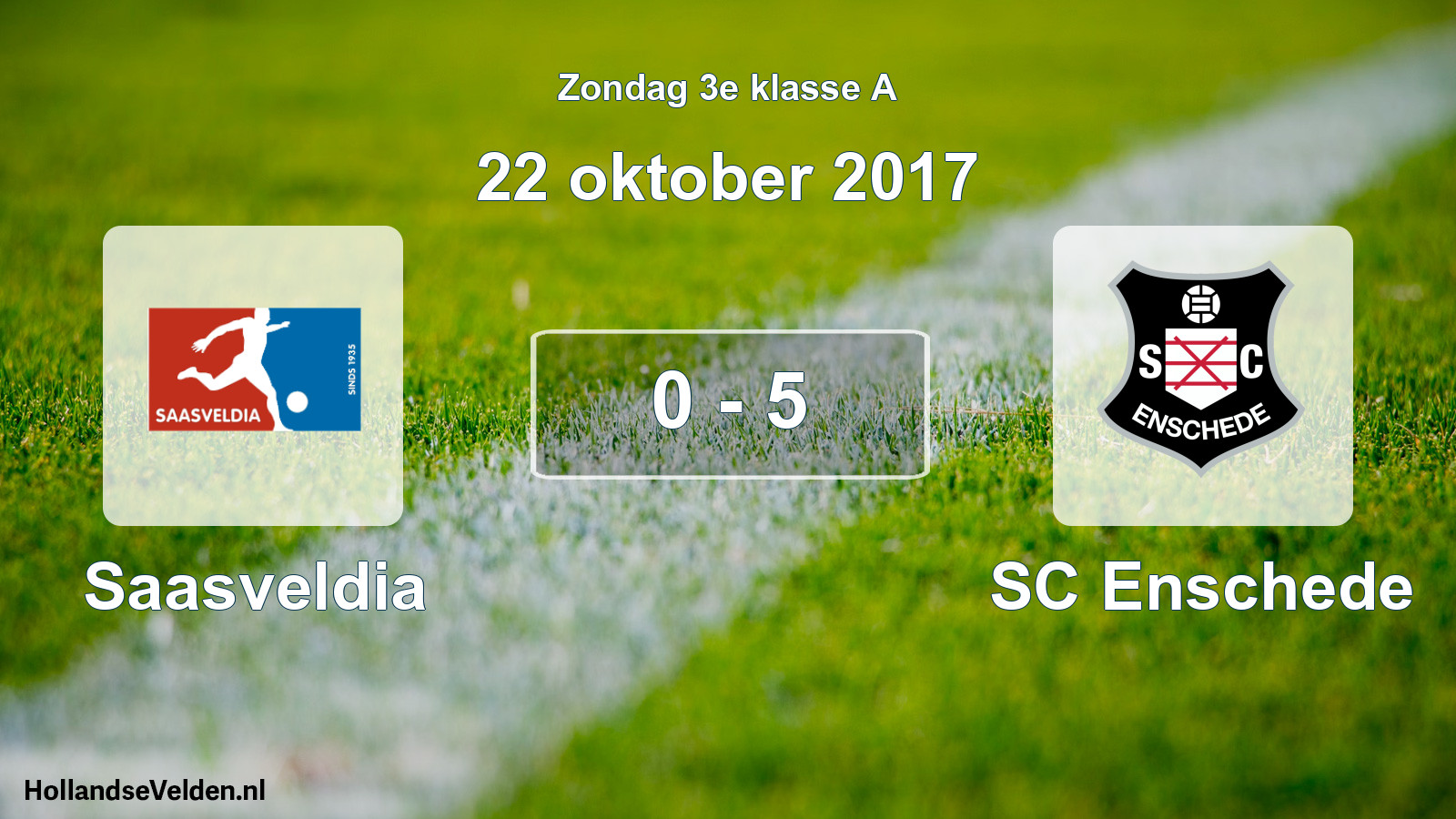 Total number of matches played: Saasveldia - SC Enschede 0 - 5 (22 October 2017)