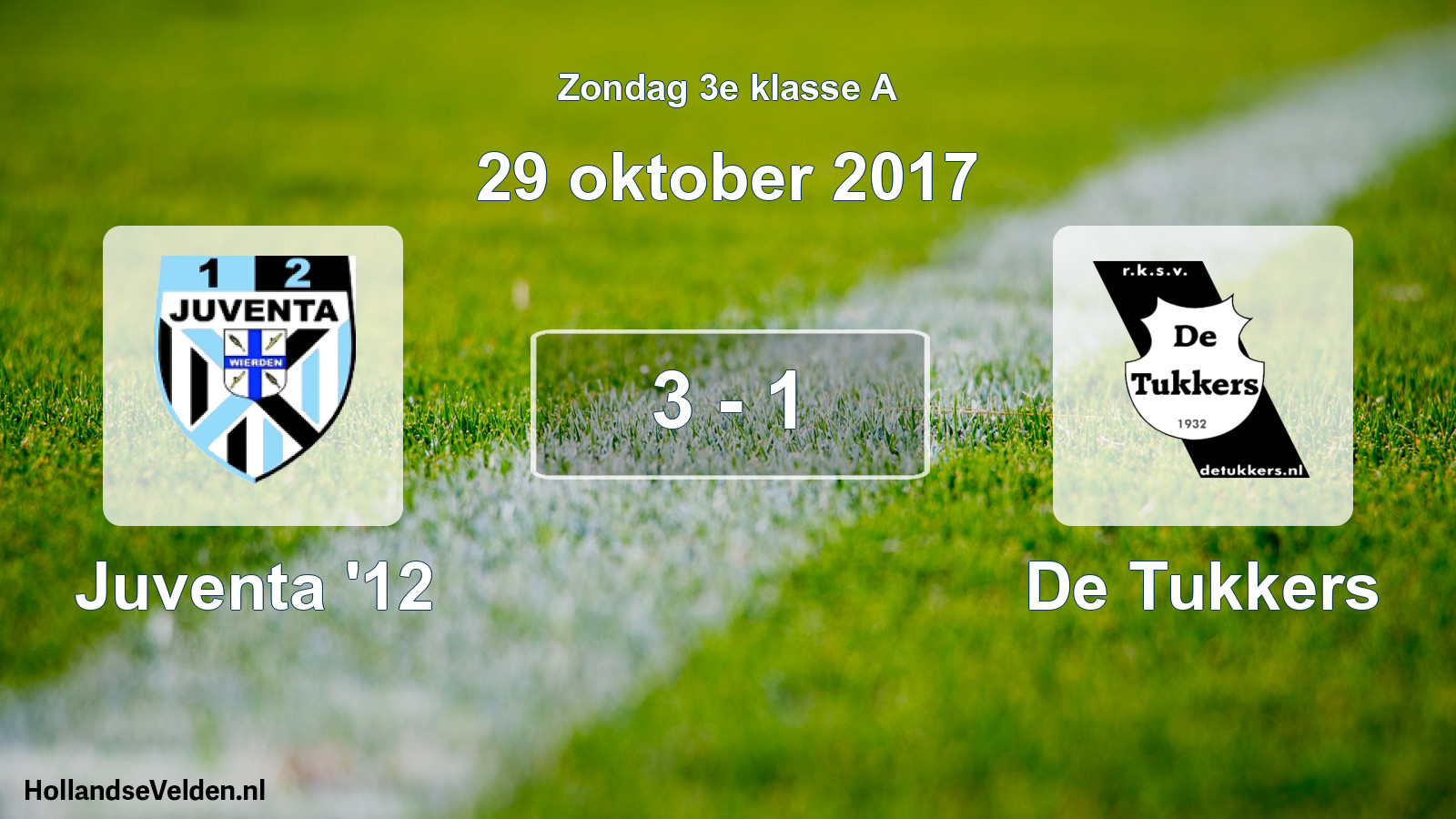 Total number of matches played: Juventa '12 - De Tukkers 3 - 1 (29 October 2017)