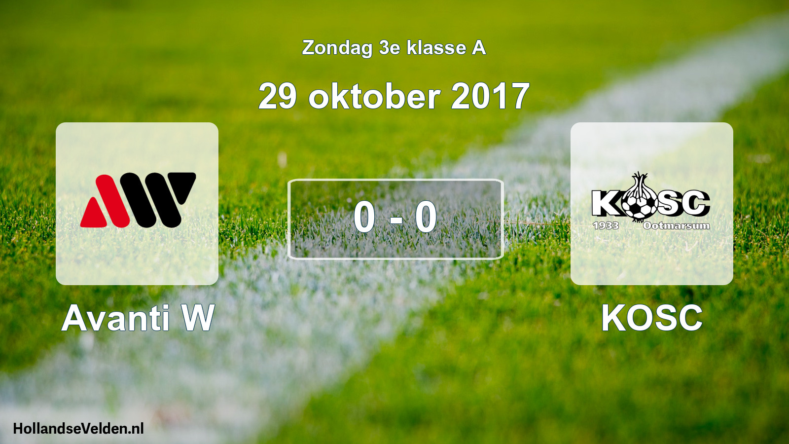 Total number of matches played: Avanti W - KOSC 0 - 0 (29 October 2017)