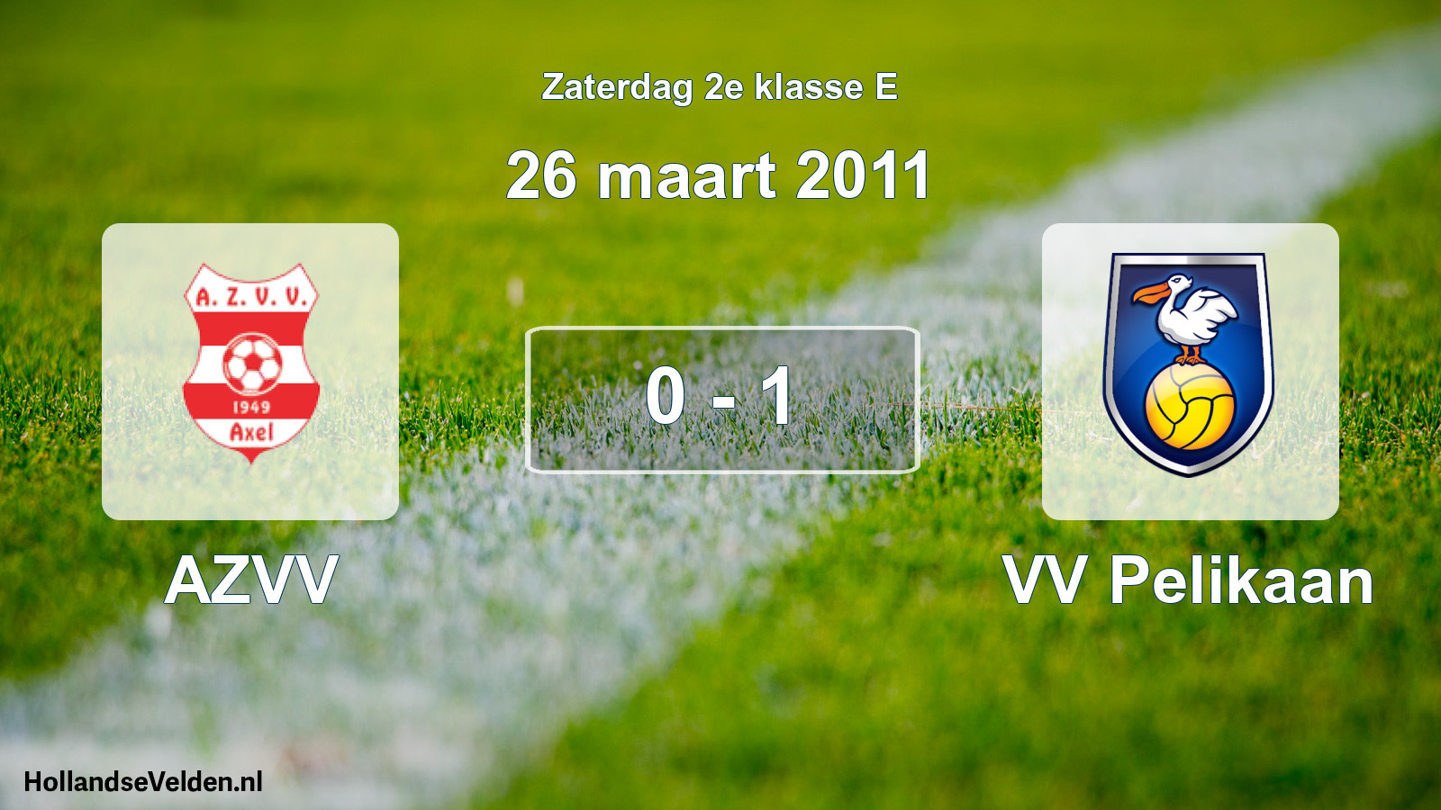 Total number of matches played: AZVV - VV Pelikaan 0 - 1 (26 March 2011)