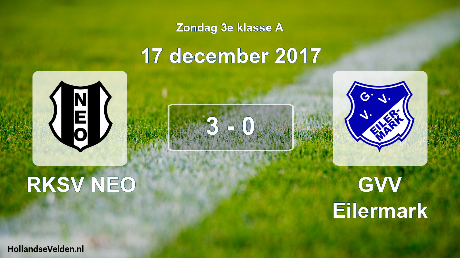 Total number of matches played: RKSV NEO - GVV Eilermark 3 - 0 (17 December 2017)