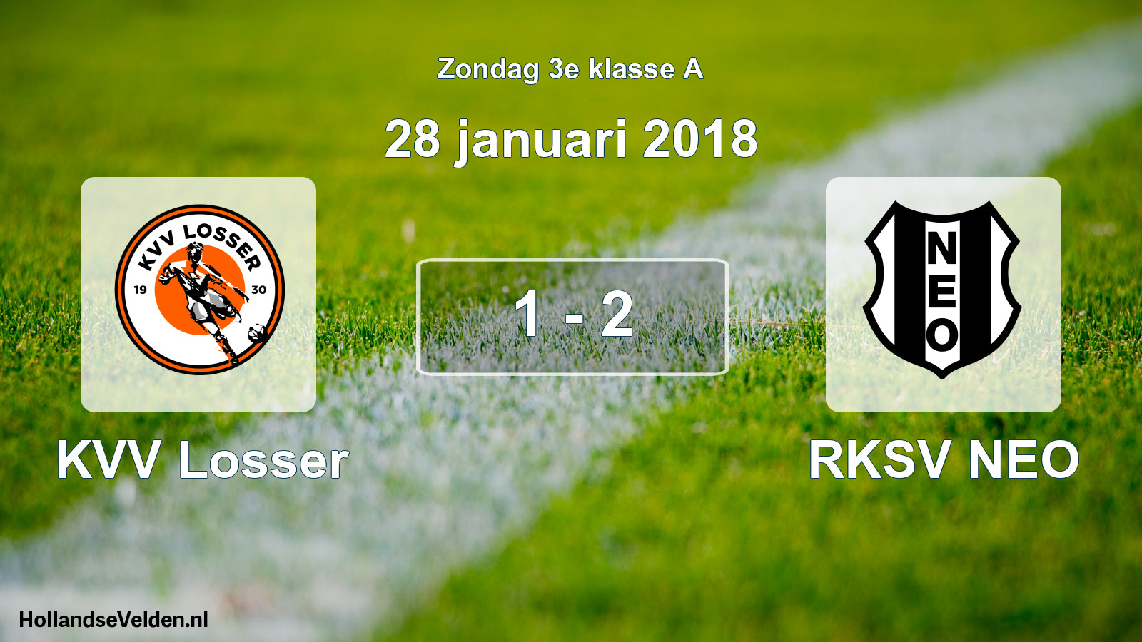 Total number of matches played: KVV Losser - RKSV NEO 1 - 2 (28 January 2018)