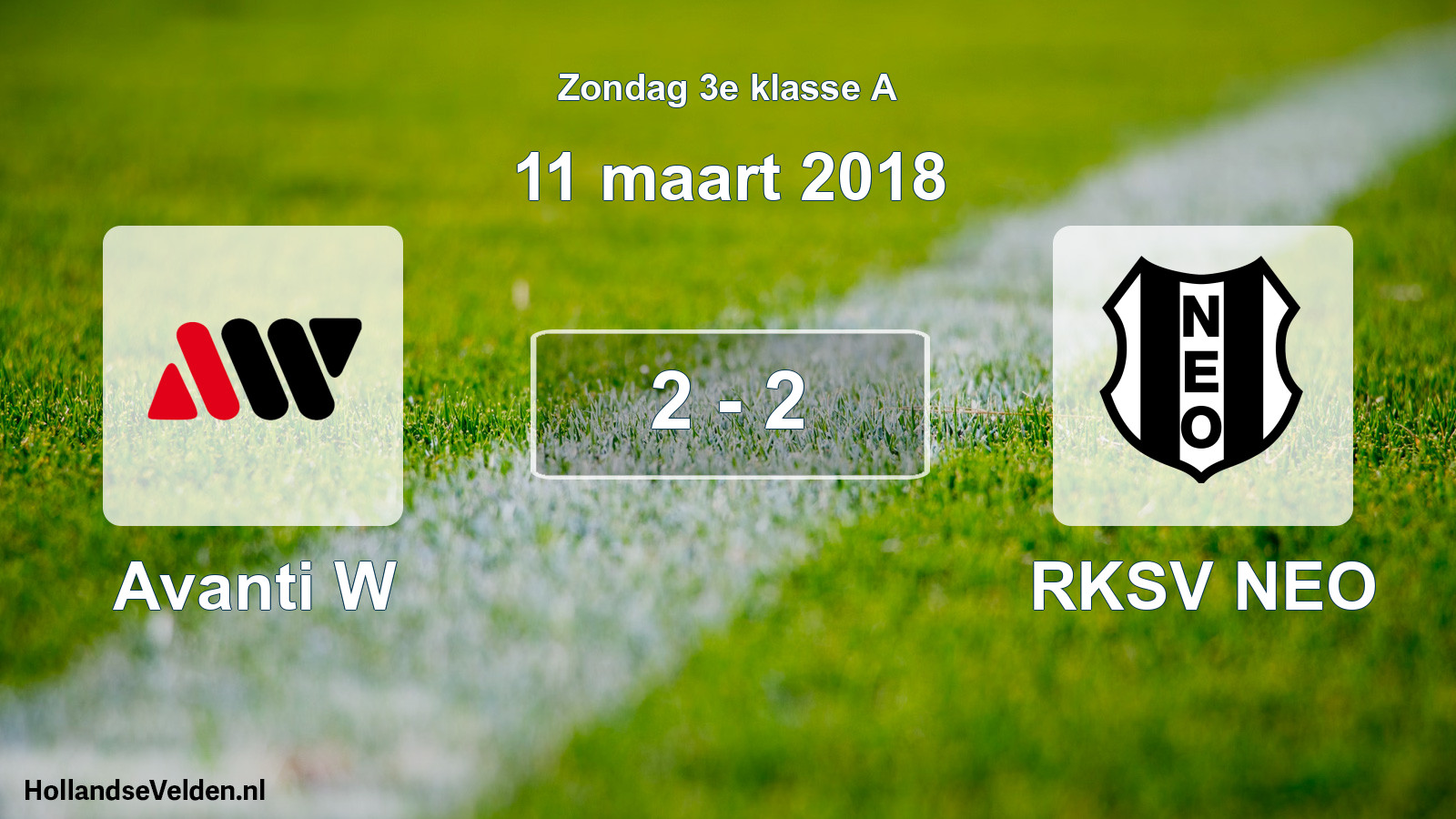 Total number of matches played: Avanti W - RKSV NEO 2 - 2 (11 March 2018)