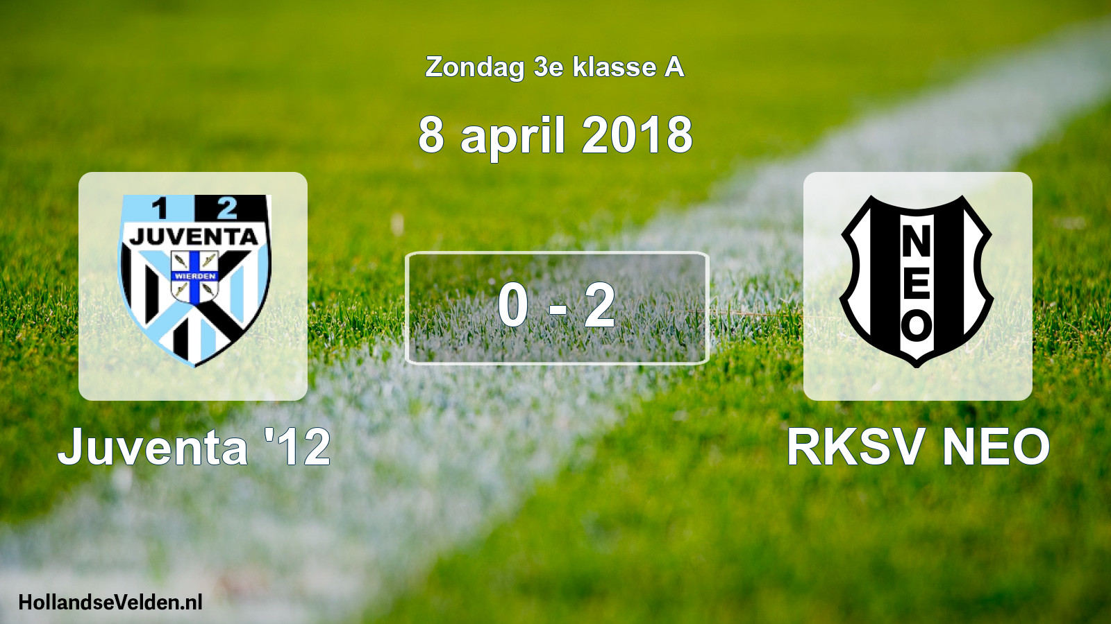 Total number of matches played: Juventa '12 - RKSV NEO 0 - 2 (8 April 2018)