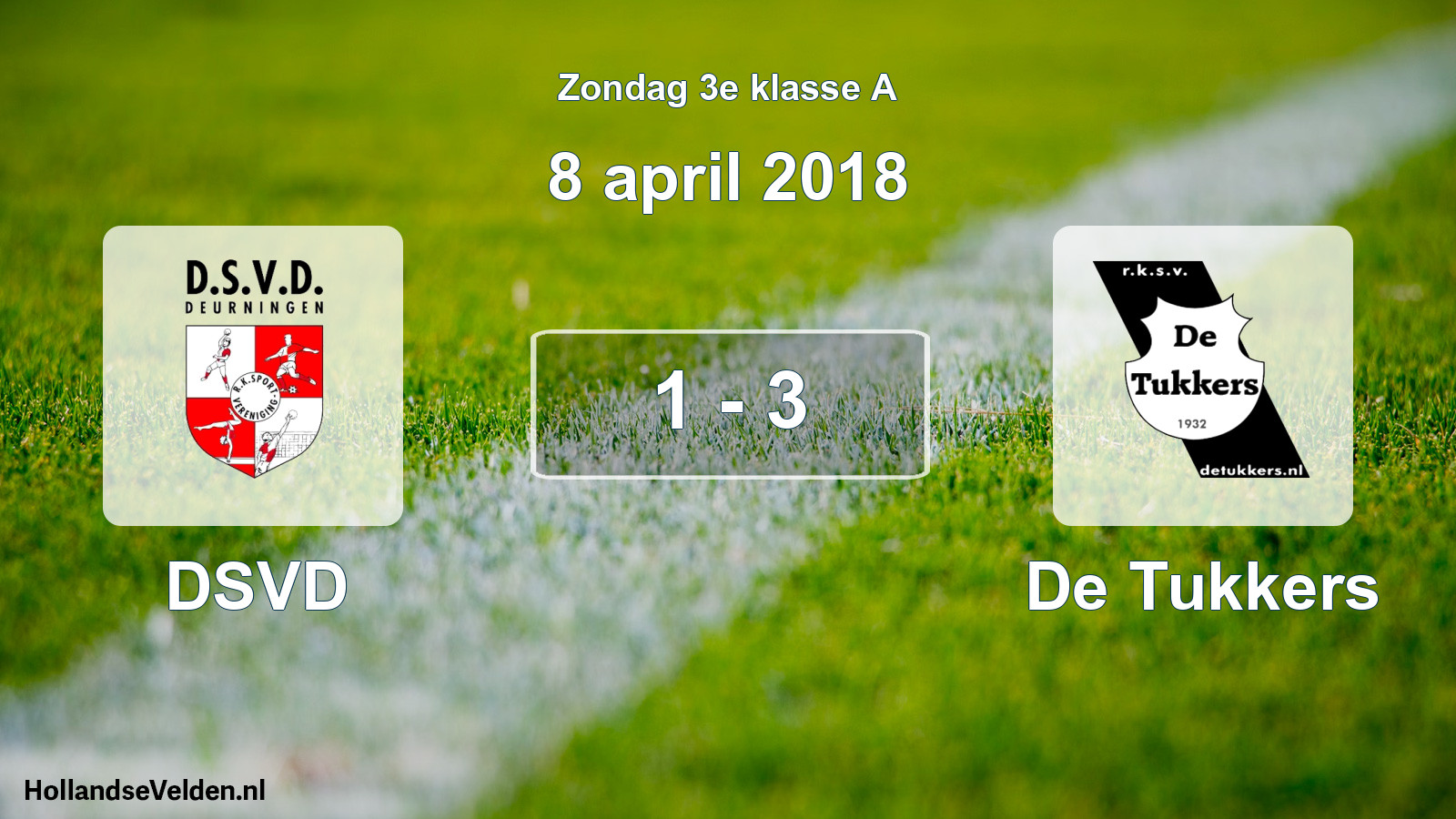 Total number of matches played: DSVD - De Tukkers 1 - 3 (8 April 2018)