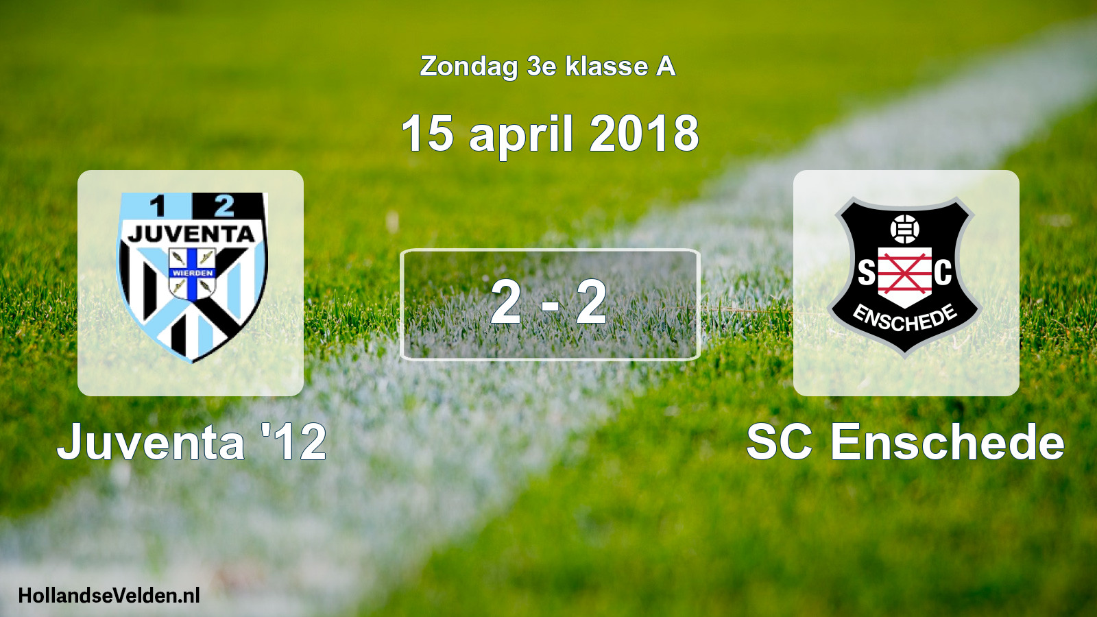 Total number of matches played: Juventa '12 - SC Enschede 2 - 2 (15 April 2018)