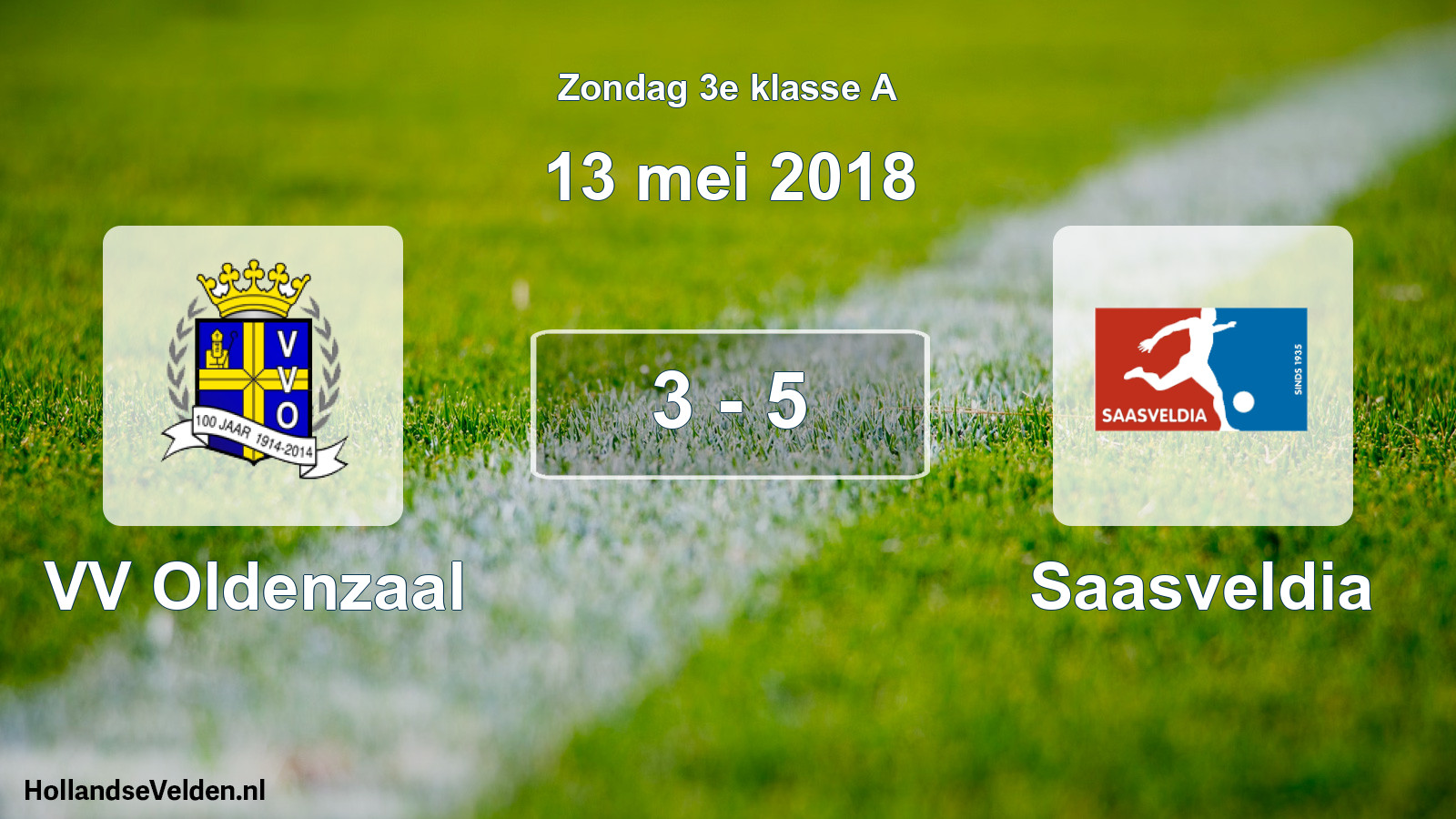 Total number of matches played: VV Oldenzaal - Saasveldia 3 - 5 (13 May 2018)