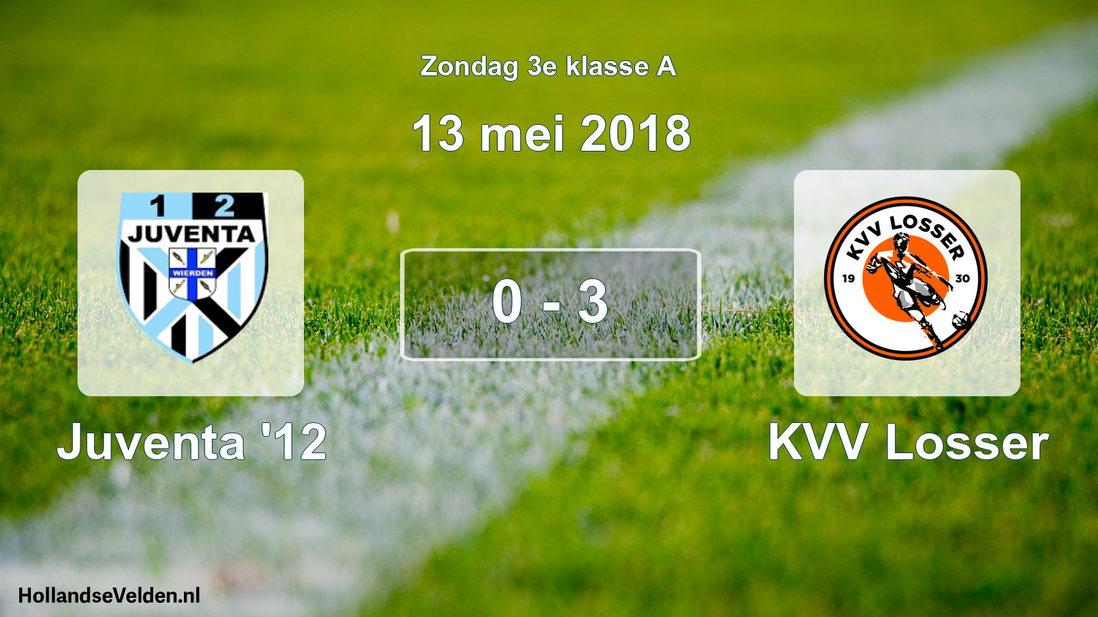 Total number of matches played: Juventa '12 - KVV Losser 0 - 3 (13 May 2018)