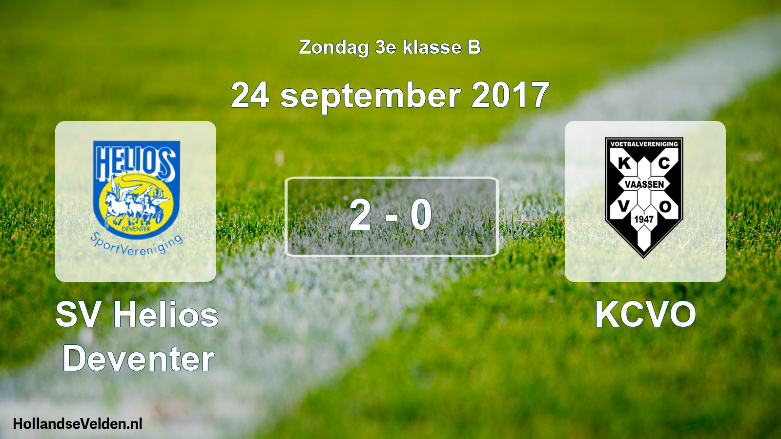 Total number of matches played: SV Helios Deventer - KCVO 2 - 0 (24 September 2017)