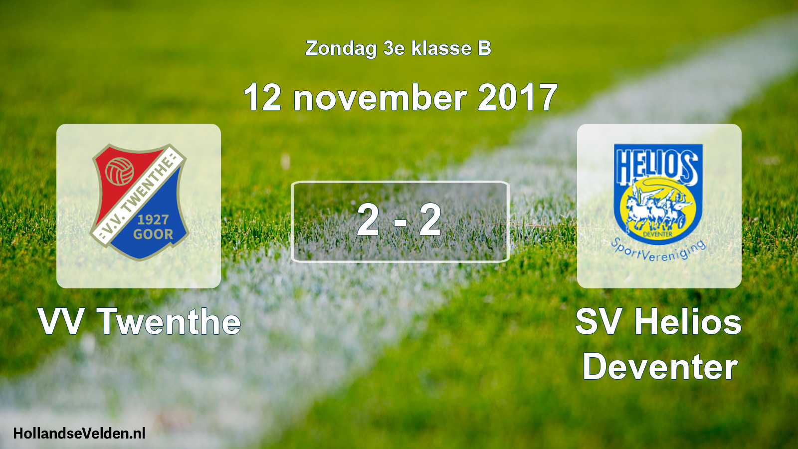 Total number of matches played: VV Twenthe - SV Helios Deventer 2 - 2 (12 November 2017)
